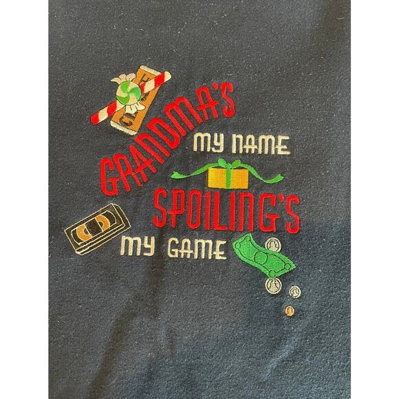 Vintage Sweatshirt - Grandma’s my name, Spoiling’s my game - Large - Picture 1 of 3